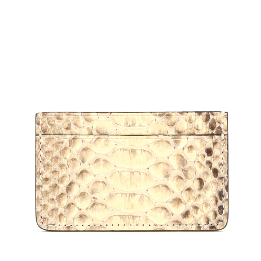 Mini Card Wallet Natural Python