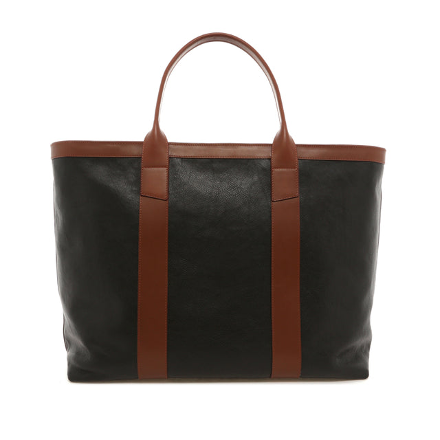 Signature Working Tote - Black/Chestnut - Tumbled - Black Cordura