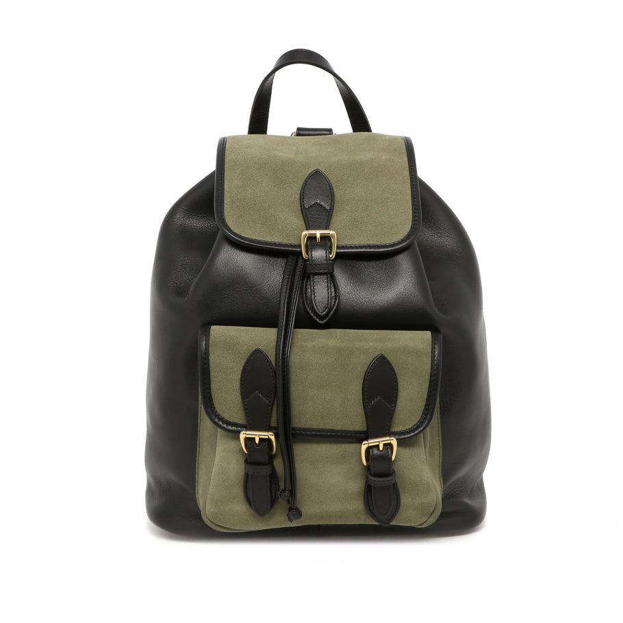 Classic Backpack Black Tumbled Suede