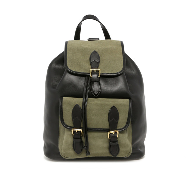Classic Backpack - Black Tumbled / Mint Suede