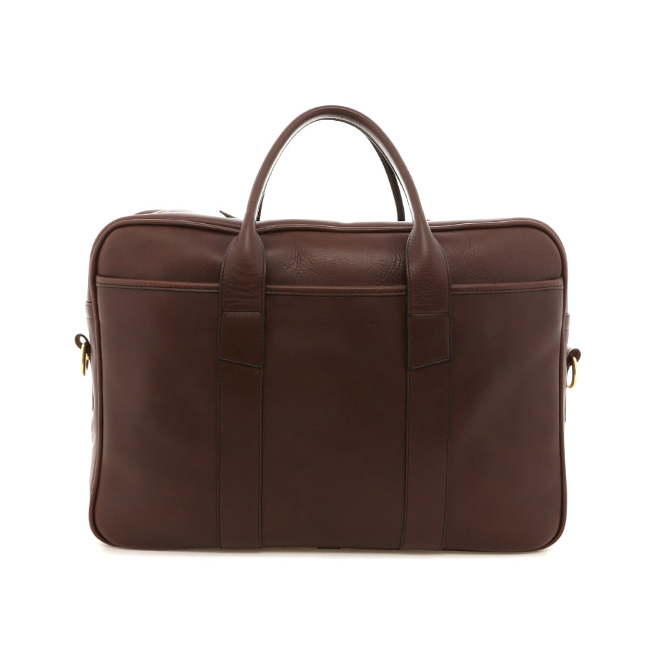 Commuter Briefcase Chestnut Tumbled Leather