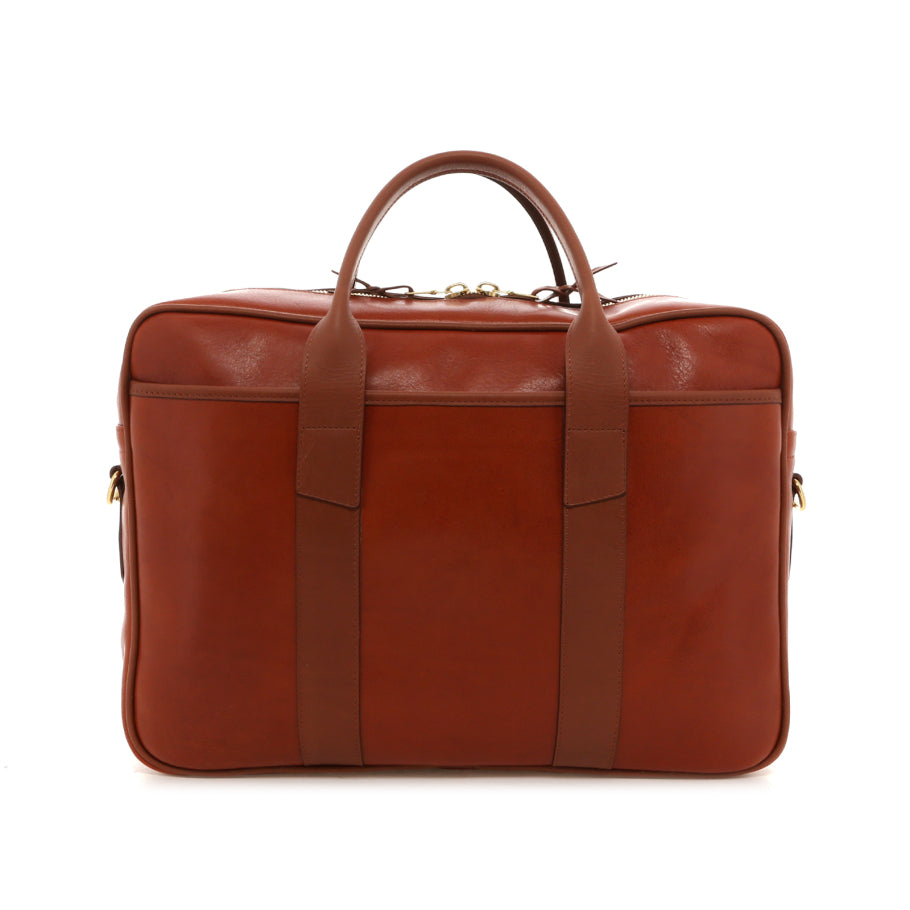 Commuter Briefcase Potter S Clay Light Brown Tumbled Leather