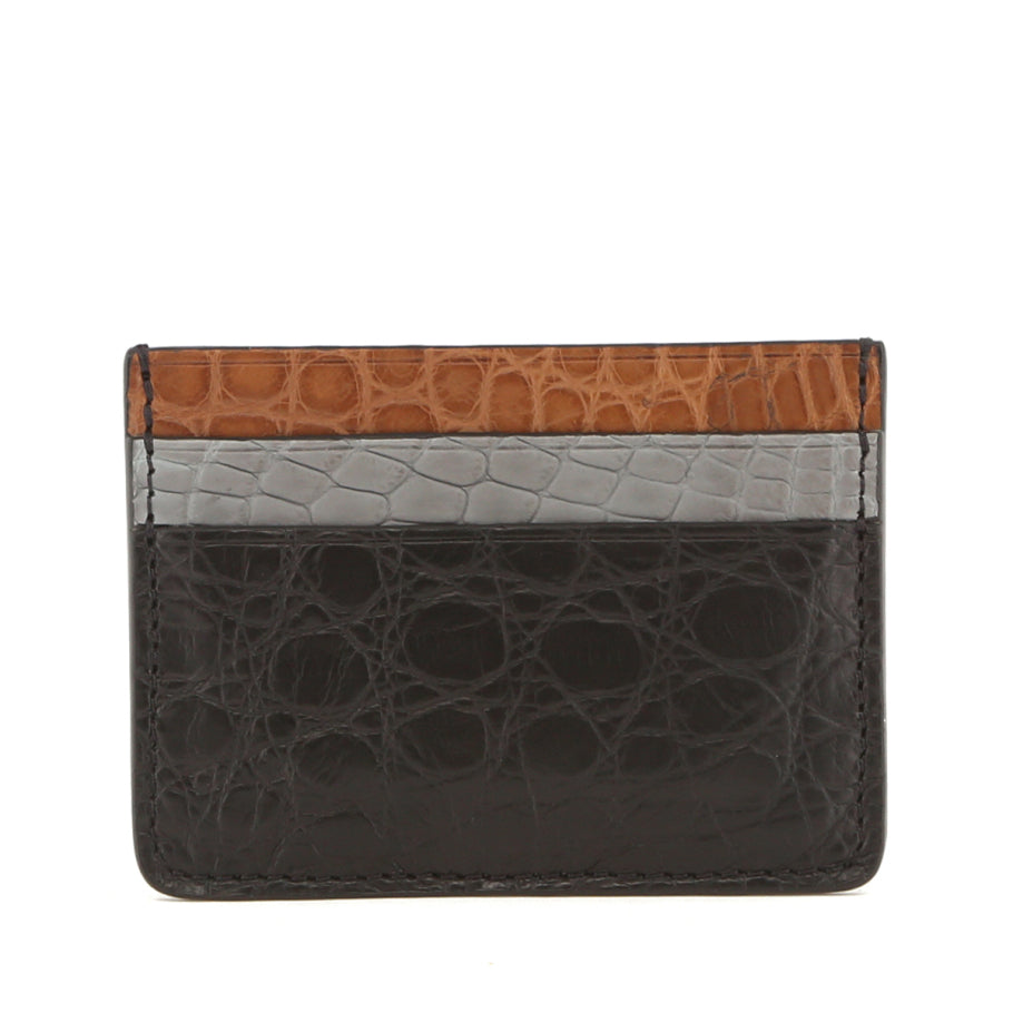 Double Card Case Serpentine Cigar Alligator