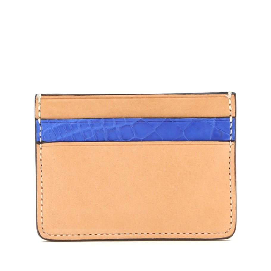 Double Card Case Natural Tumbled Mod Alligator