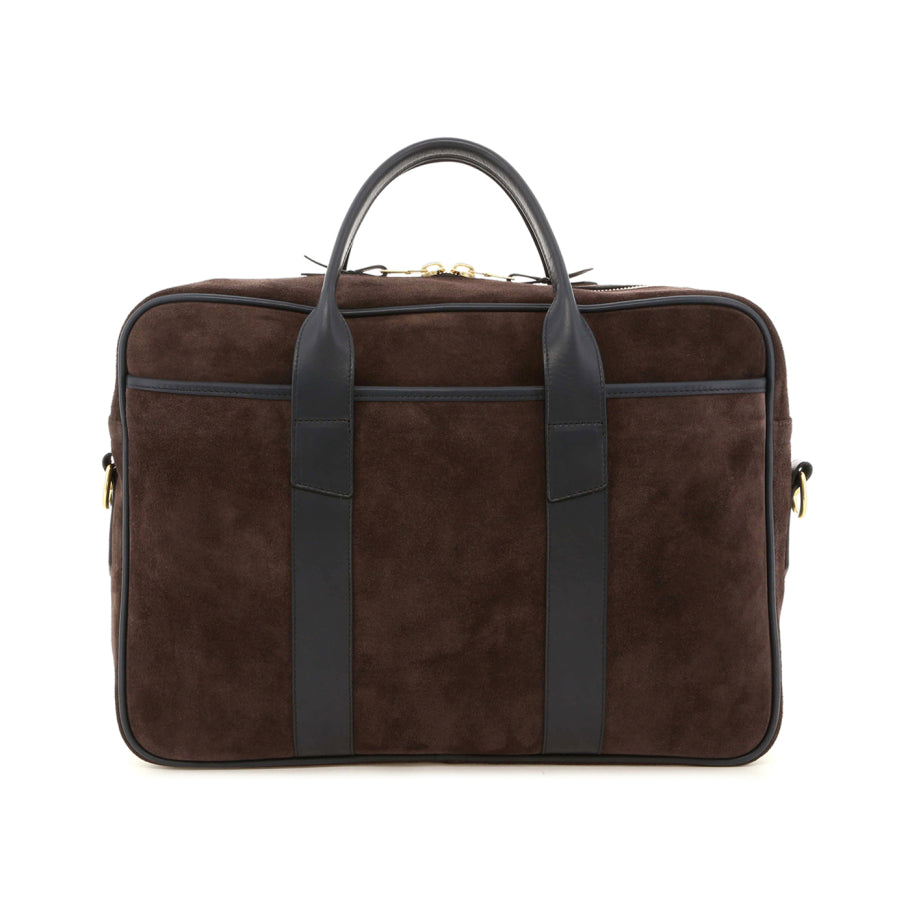 Commuter Briefcase Navy Suede