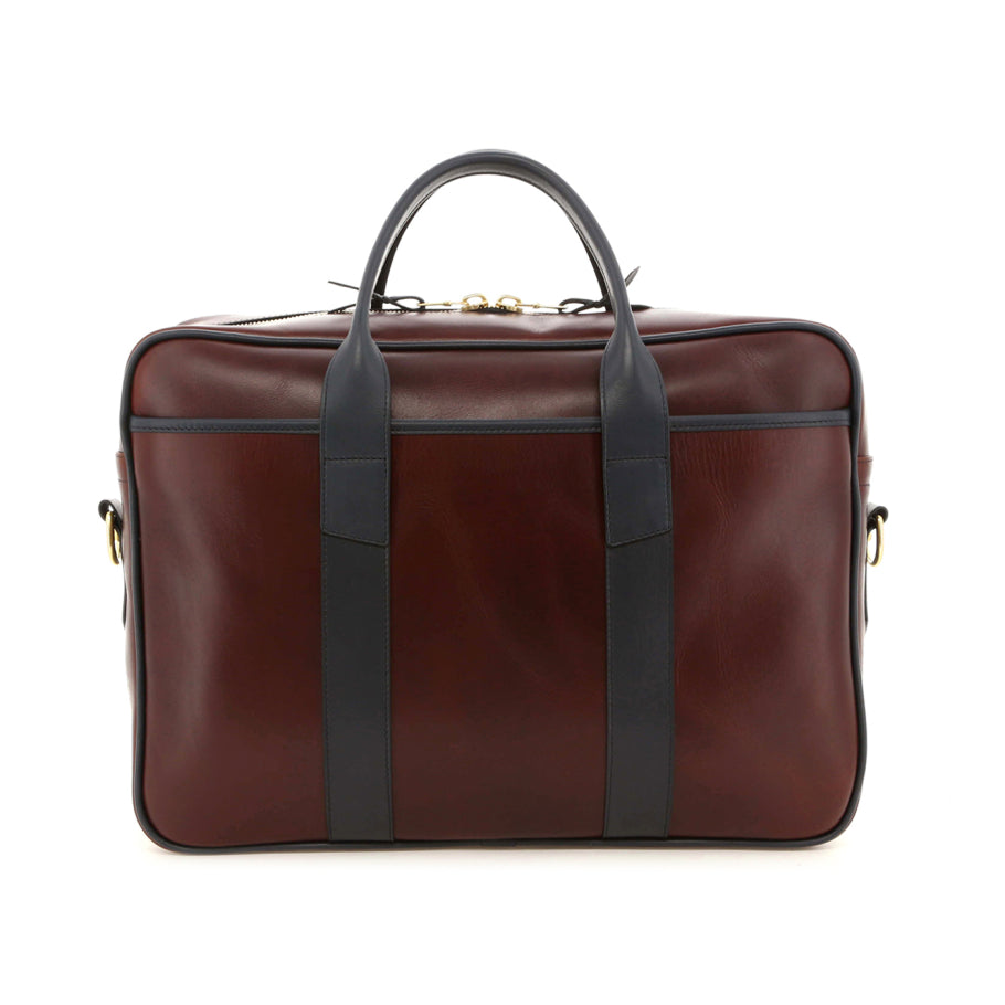 Commuter Briefcase Cordovan Navy Smooth Leather