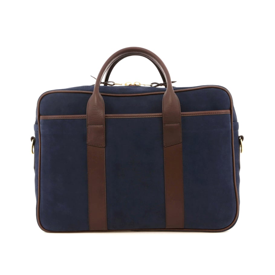 Commuter Briefcase Chocolate Suede