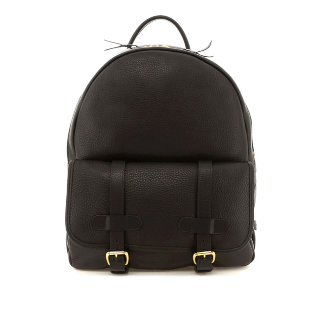 Hampton Backpack - Black Soft Pebbled Leather