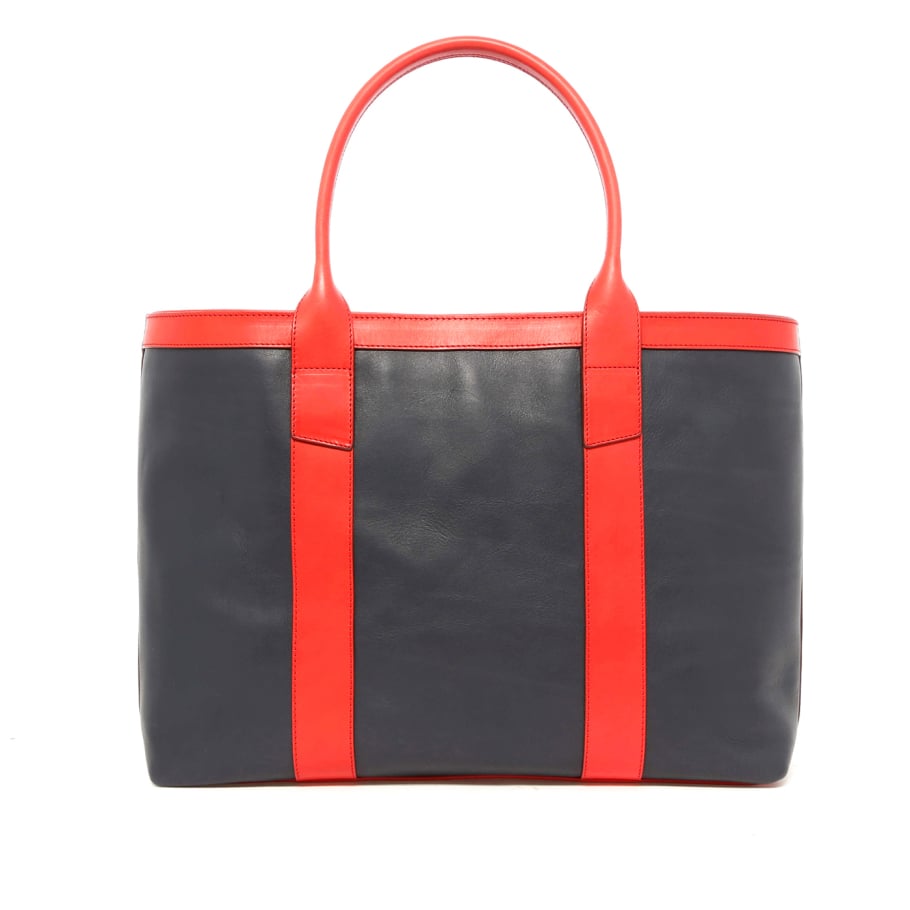 Large Working Tote Tumbled Red Harness Belting Captain Sunbrella