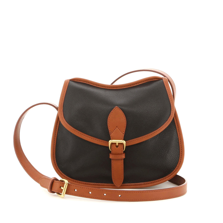 Rider Shoulder Bag Cognac Pebbled Leather