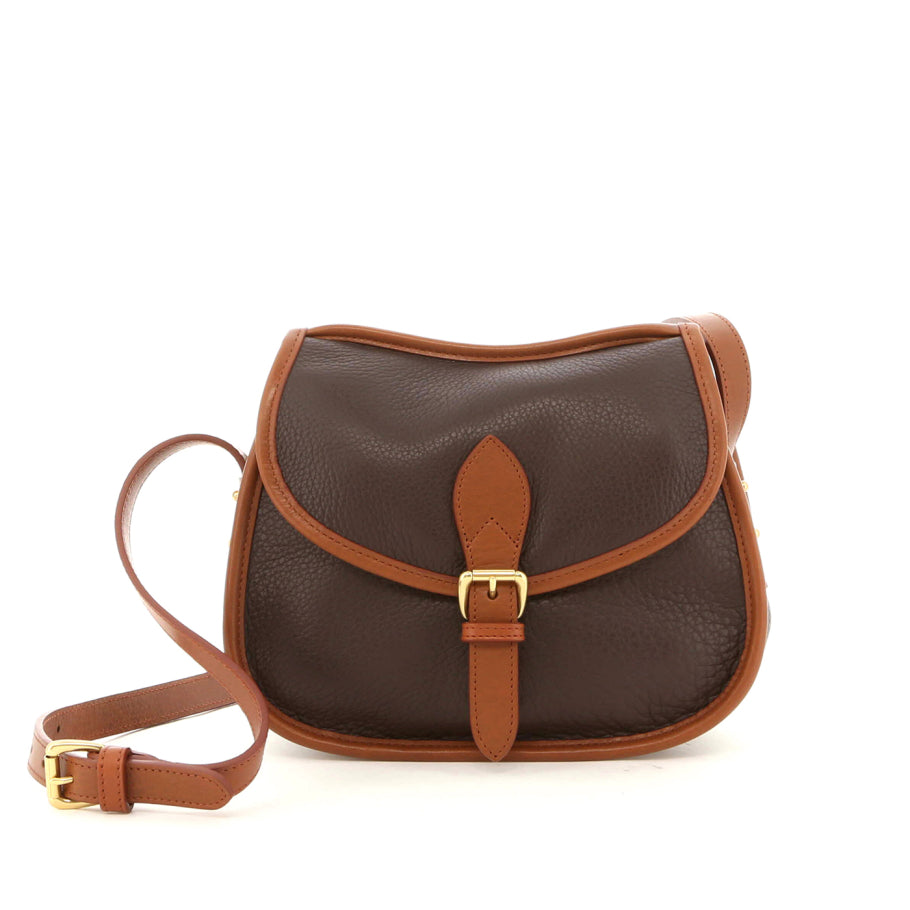 Rider Shoulder Bag Carafe Brown Cognac Soft Pebbled Leather