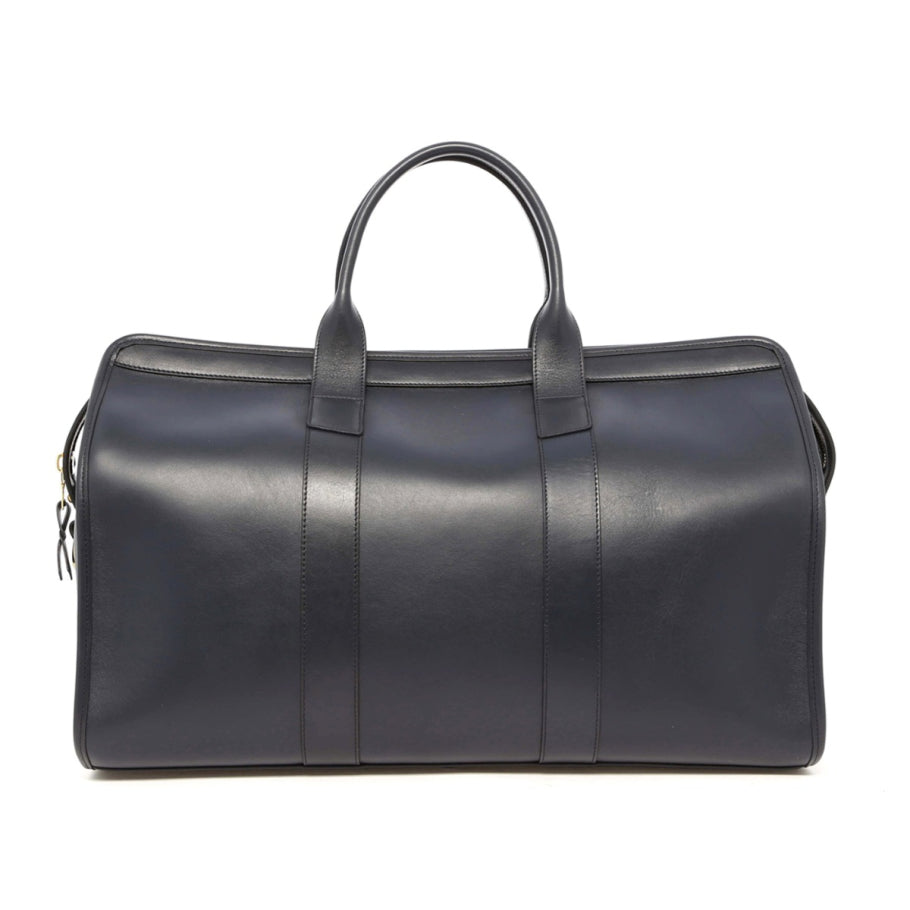 Signature Travel Duffle Dark Sapphire Belting Leather Houndstooth