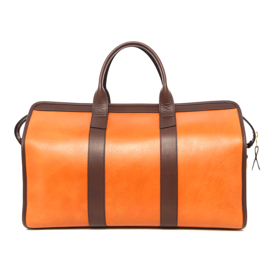 Signature Travel Duffle Golden Oak Chocolate Harness Belting Leather True Sunbrella