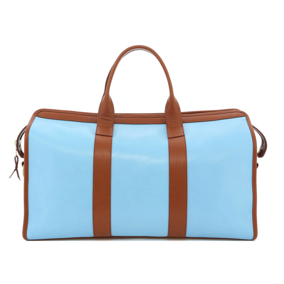 Signature Travel Duffle Cognac Tumbled Leather Capri Sunbrella