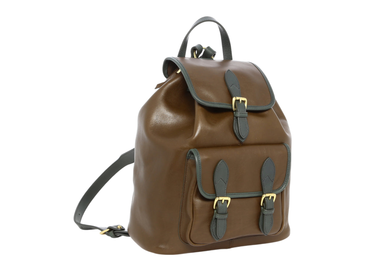 Classic Backpack Pineneedle Tumbled Leather