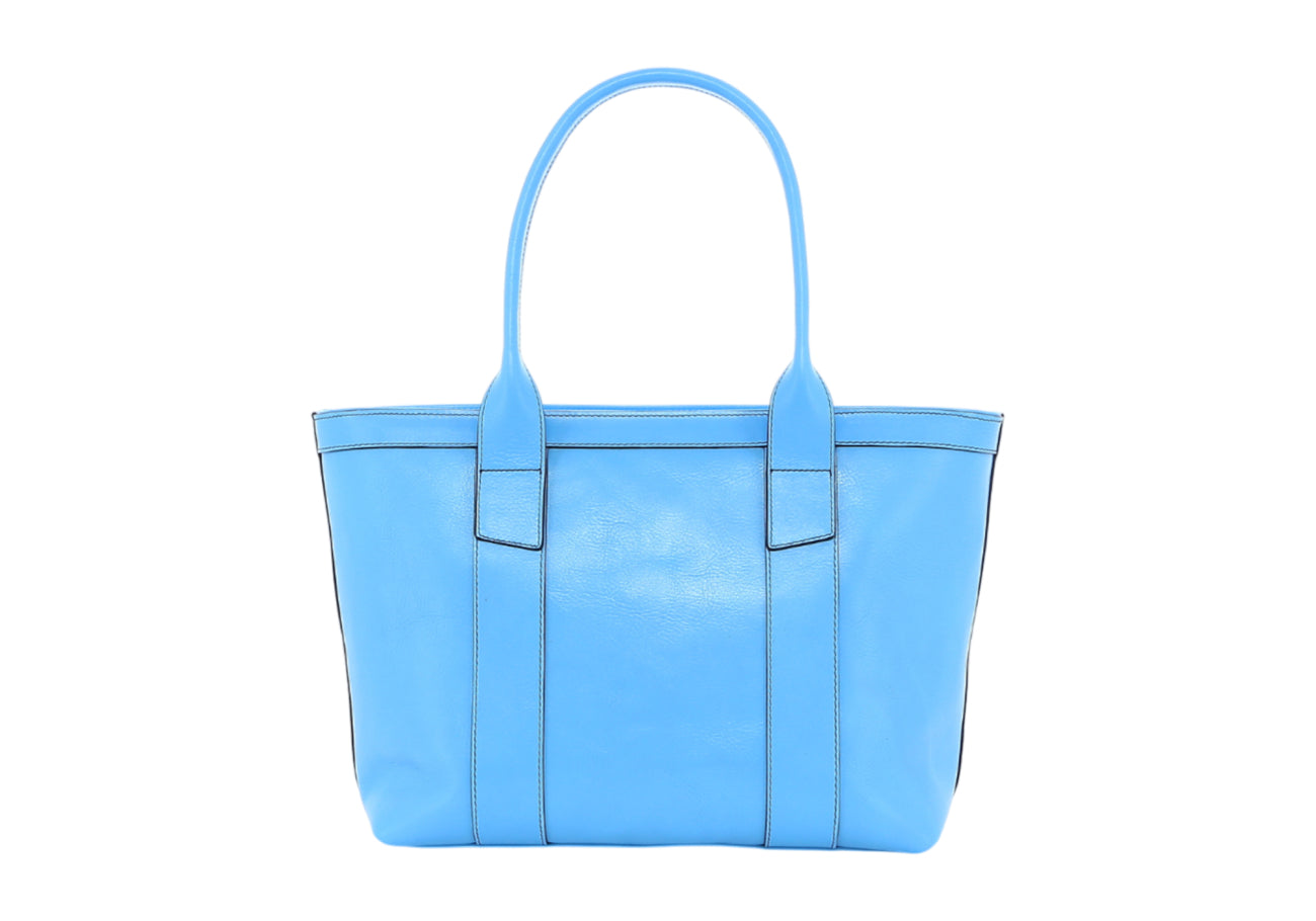 Small Working Tote Air Tumbled Leather Zipper Closure Red Logo Sunbrella