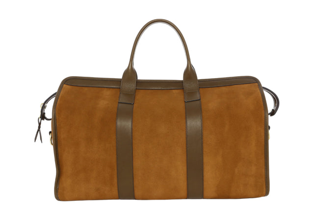 Signature Travel Duffle - Tobacco/Olive - Suede - Linen Sunbrella