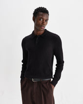 Oban Diamond Stripe Knitted Polo