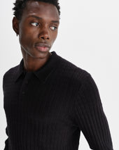 Oban Diamond Stripe Knitted Polo