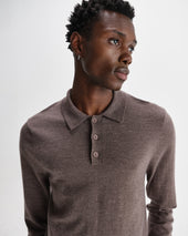 Oban Marl Worsted Wool Knitted Polo