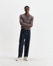 Oban Marl Worsted Wool Knitted Polo