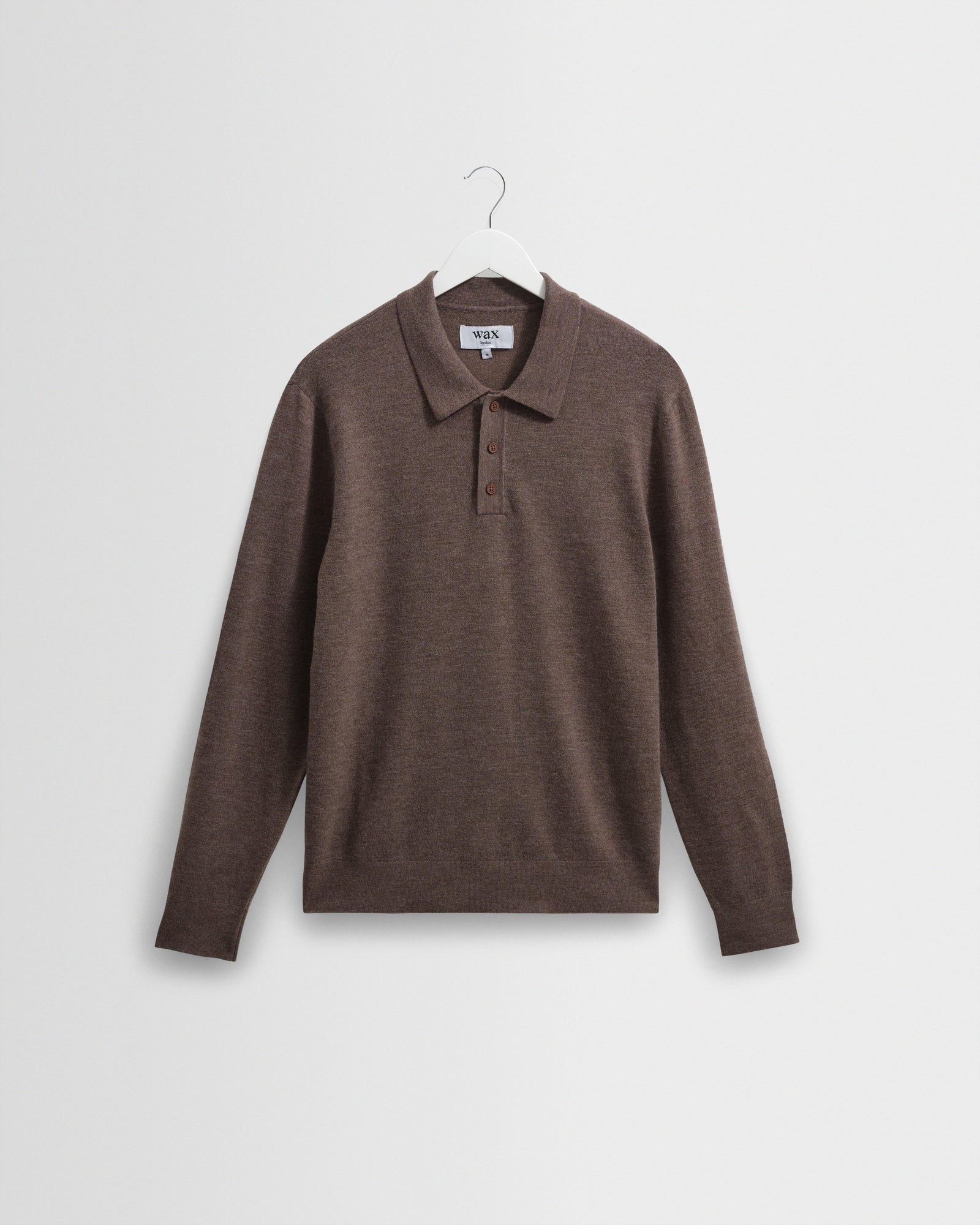 Oban Marl Worsted Wool Knitted Polo