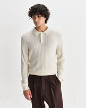 Oban Diamond Stripe Knitted Polo