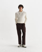 Oban Diamond Stripe Knitted Polo