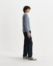 Oban Grey Diamond Stripe Knitted Polo