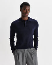 Oban Diamond Stripe Knitted Polo