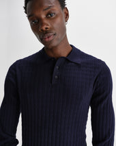 Oban Diamond Stripe Knitted Polo
