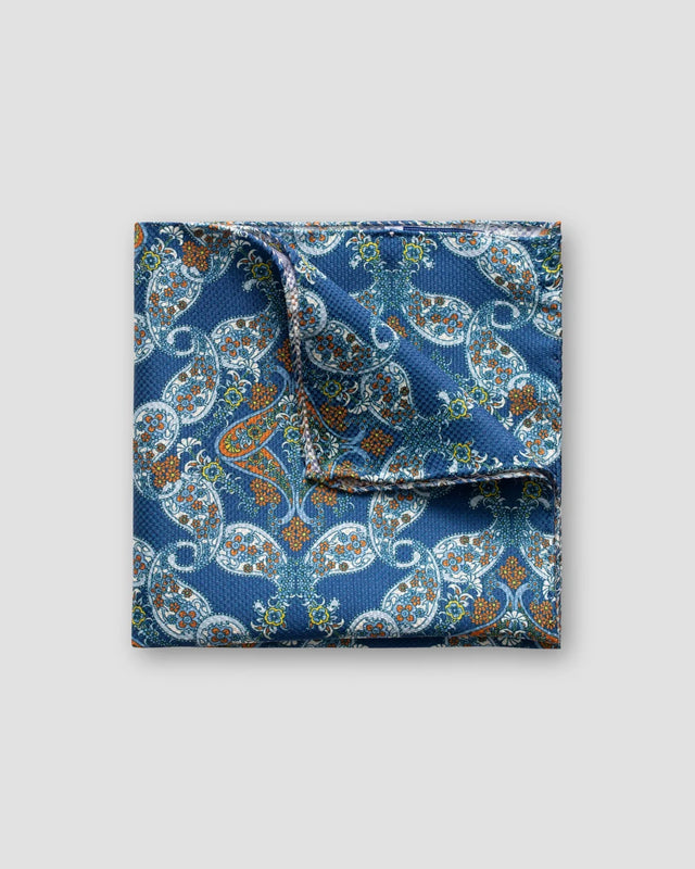 Ocean paisley pocket square