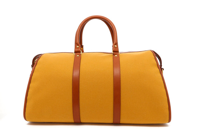 Hampton Duffle -Ochre Felt / Cognac Leather Trim