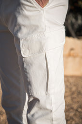 Stretch Cotton Cargo Made In Italy
