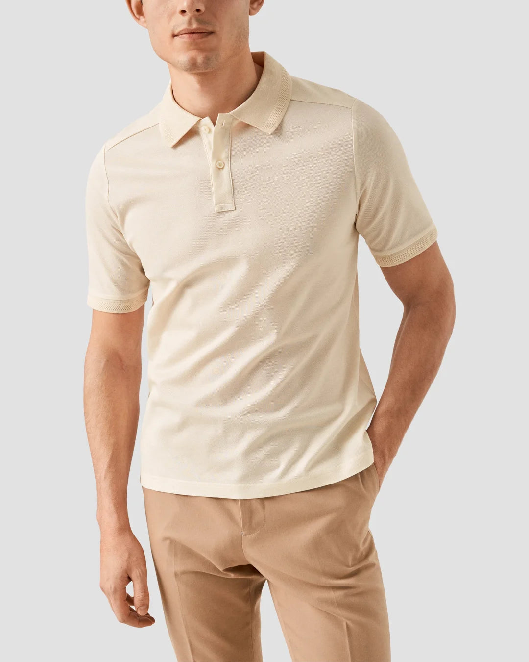 Off White Filo Di Scozia Piqu Polo Shirt Eton