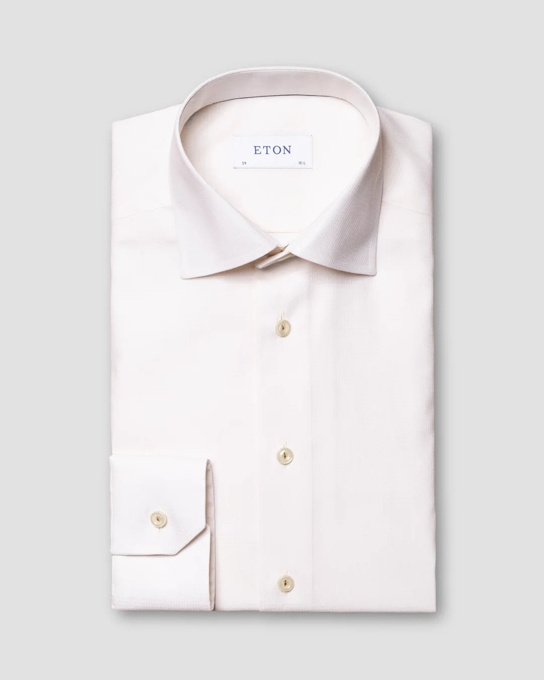 Off White Pin Dot Twill Shirt Eton
