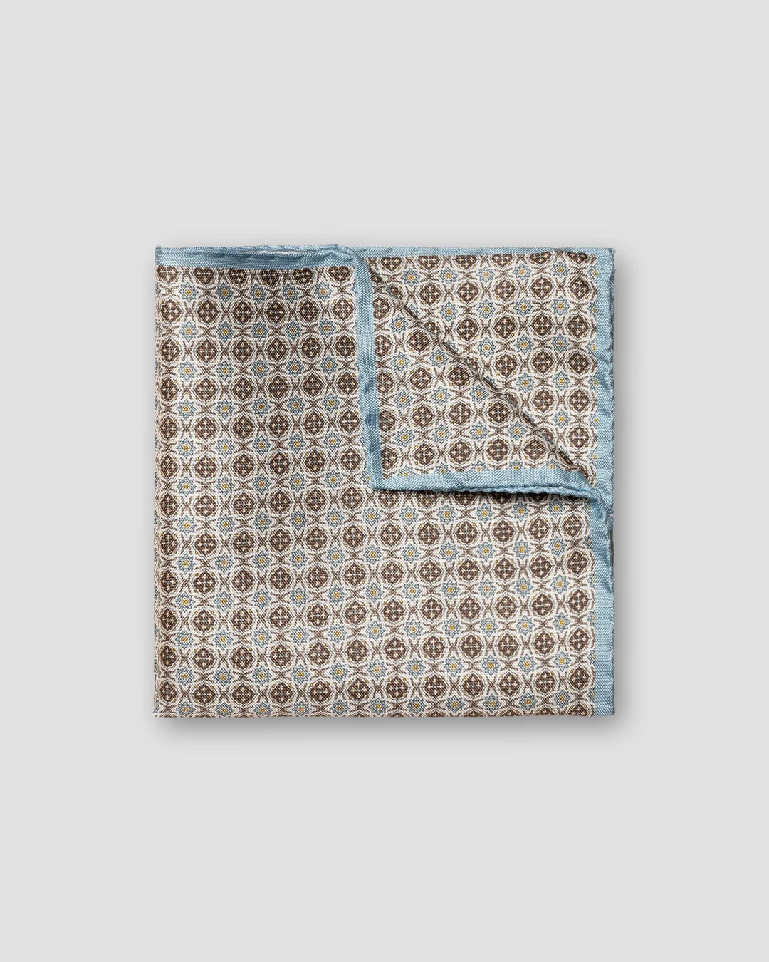 Off-White Medallion Print Silk Pocket Square