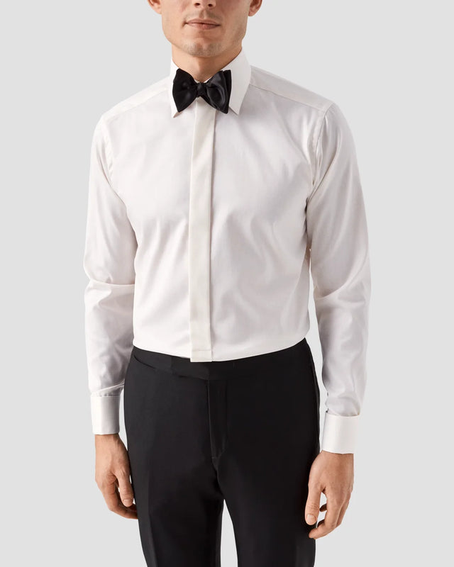 Off White Signature Twill Tuxedo Shirt - Eton