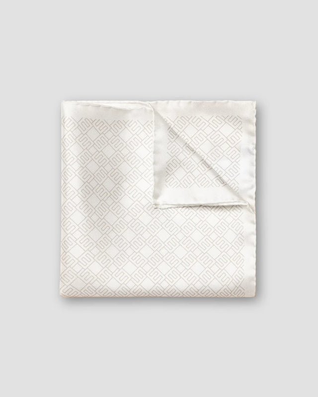 Off White Double-E Silk Pocket Square