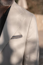 Off White Cotton And Cashmere Suit Made In Italy