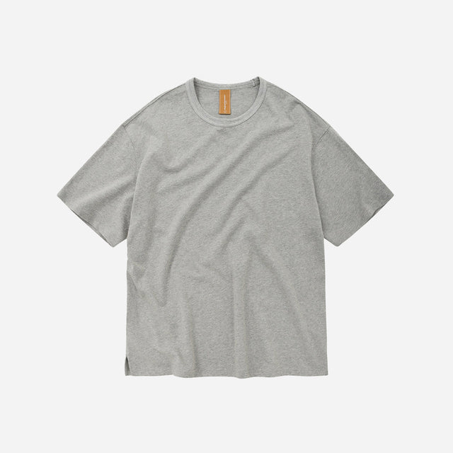 OG DOUBLE RIB OVERSIZED TEE - GREY MELANGE
