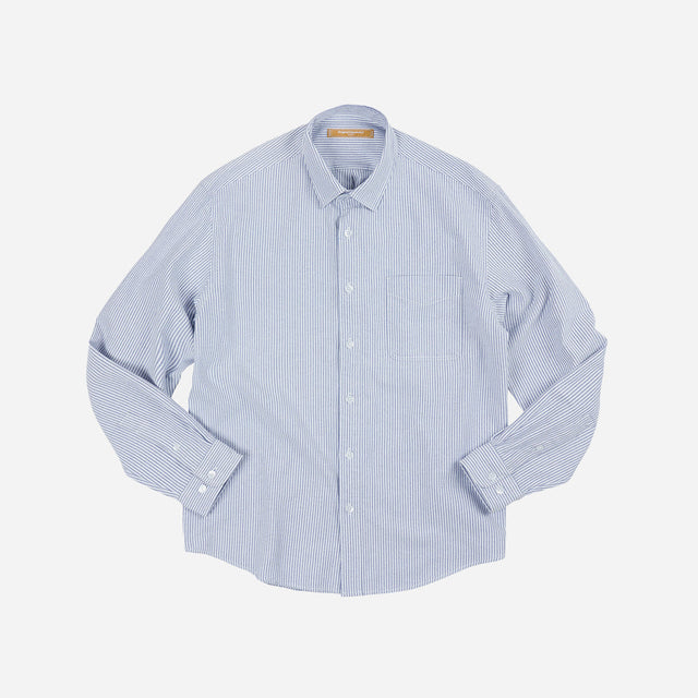 OG STRIPED OXFORD OVERSIZED SHIRT - BLUE