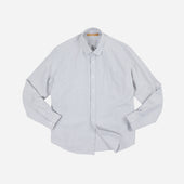 OG STRIPED OXFORD OVERSIZED SHIRT - GREY