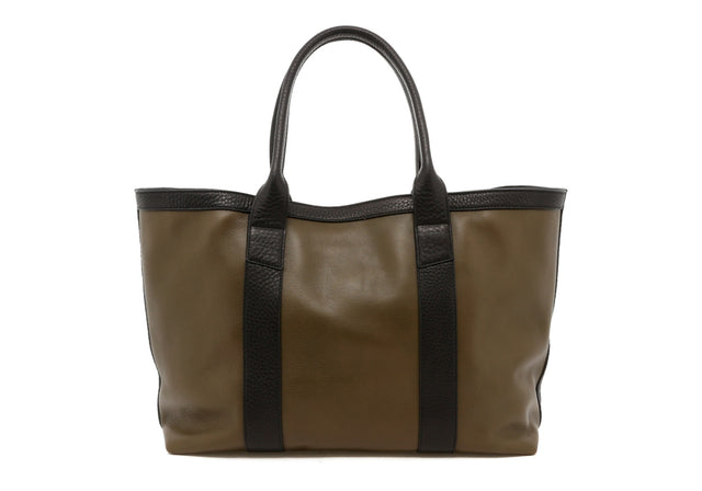 Large Working Tote - Olive / Black Trim - Blue Cordura Interior