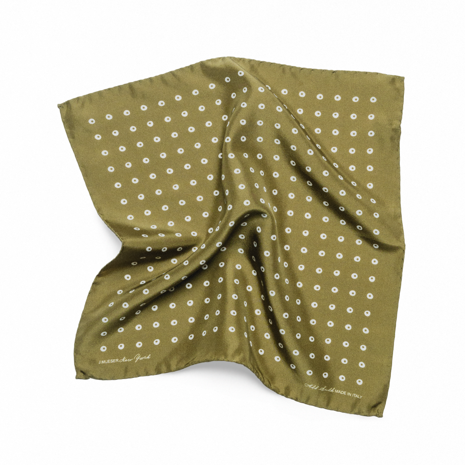 Sandwashed Silk Eye Dot Pocket Square
