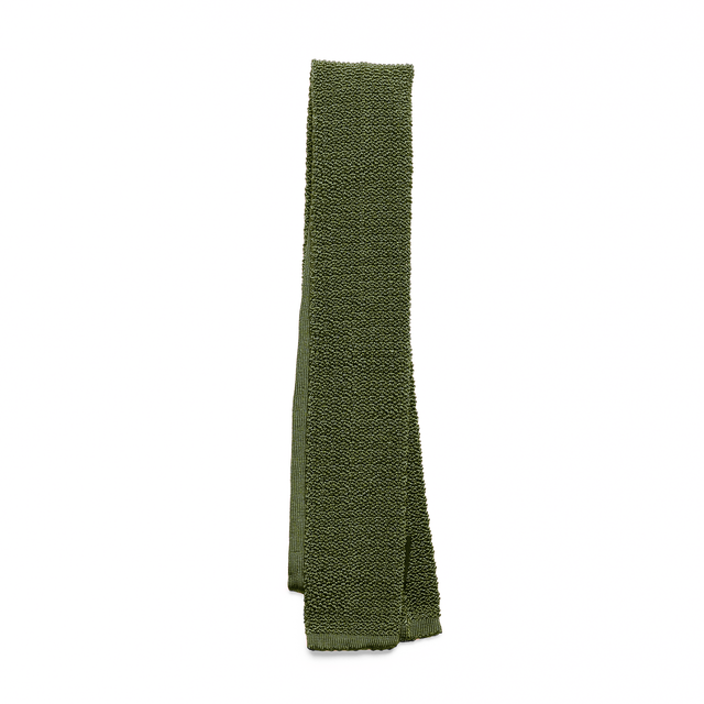 Olive Green Knit Tie