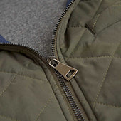 Quilted Gilet With Navy Knitted Back