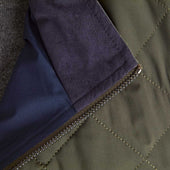 Quilted Gilet With Navy Knitted Back