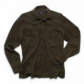 Olive Tencel Work Shirt