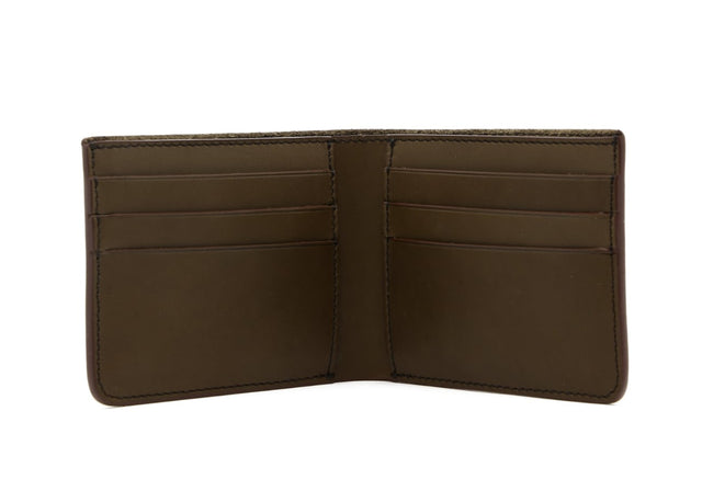Bifold Wallet - Olive /Brown Edges - Harness Leather